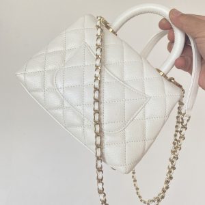 3 chanel mini flap bag top handle white for women 75in19cm 9988