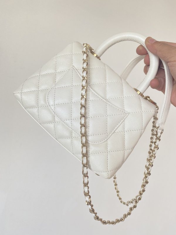 3 chanel mini flap bag top handle white for women 75in19cm 9988