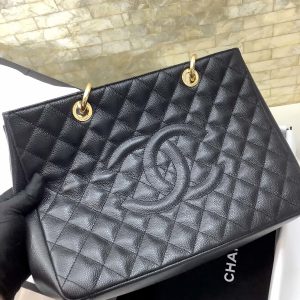 1 chanel cardigans classic tote bag gold toned hardware black for women 133in34cm 9988