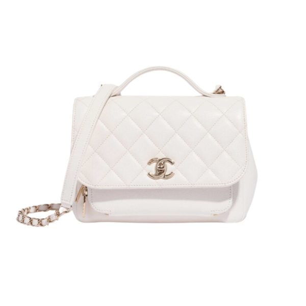 4 chanel mini flap bag top handle white for women 75in19cm 9988 1