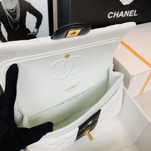 1 chanel mini flap bag white for women 98in25cm 9988