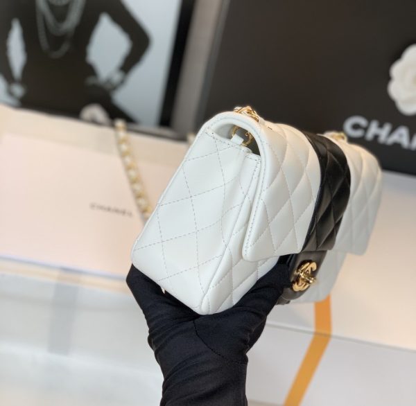 7 chanel mini flap bag white for women 98in25cm 9988