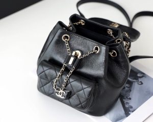 1 chanel backpack black for women 7 in18cm 9988