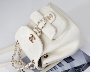 2 chanel backpack white for women 7 in18cm 9988