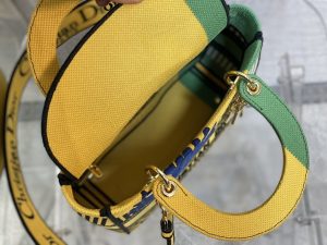 christian dior medium lady dlite bag dflower pop embroidery bright yellowgreen for women womens handbags 24cm cd m0565oroo m886 9988