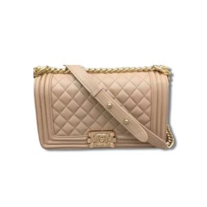 4-Chanel Medium Classic Handbag Yellowish Brown For Women Womens Handbag Shoulder And Crossbody Bags 9.8In25cm A67086   9988