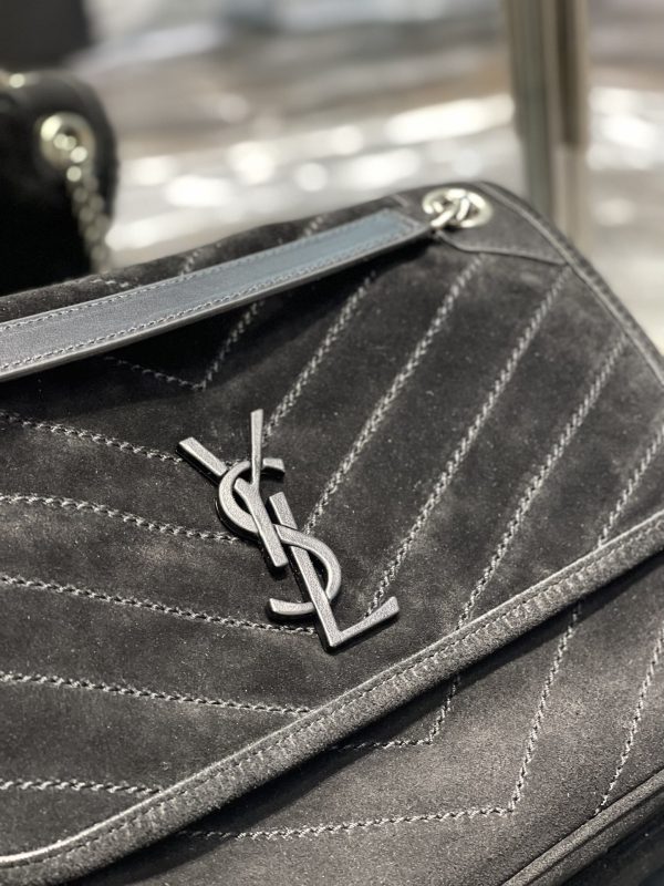 6 saint laurent niki medium chain bag black in crinkled with metal hardware for women 11in28cm ysl 9988