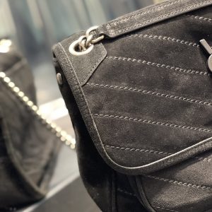 7 saint laurent niki medium chain bag black in crinkled with metal hardware for women 11in28cm ysl 9988