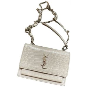 4 saint laurent sunset chain bag with silver hardware for women 74in19cm ysl 533026dnd1n9207 9988