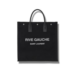 4 saint laurent rive gauche northsouth tote bag in printed linen for women 153in39cm ysl 63253996n9e1070 9988