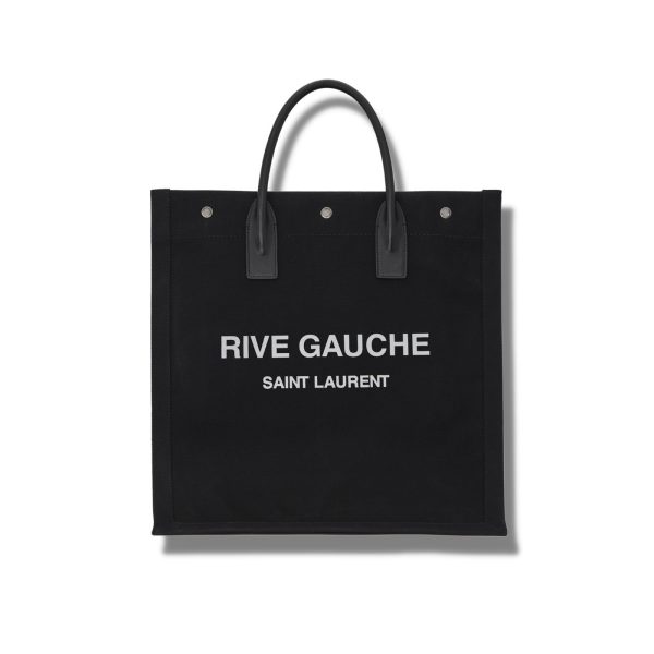 4 saint laurent rive gauche northsouth tote bag in printed linen for women 153in39cm ysl 63253996n9e1070 9988