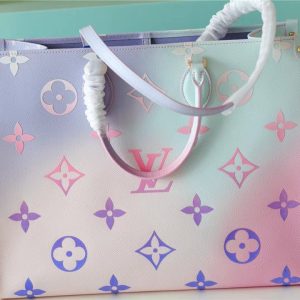 3 louis vuitton onthego gm tote bag in monogram canvas sunrise pastel for women 161in41cm lv m46076 9988