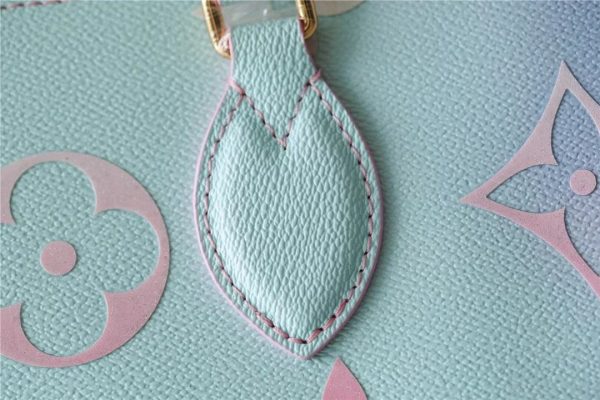 5 louis vuitton onthego gm blue tote bag in monogram canvas sunrise pastel for women 161in41cm lv m46076 9988