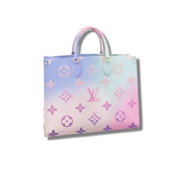 11 louis vuitton onthego gm blue tote bag in monogram canvas sunrise pastel for women 161in41cm lv m46076 9988