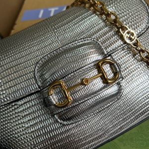 7 gucci horsebit 1955 lizard mini bag silver for women womens bags 8in20cm gg 9988