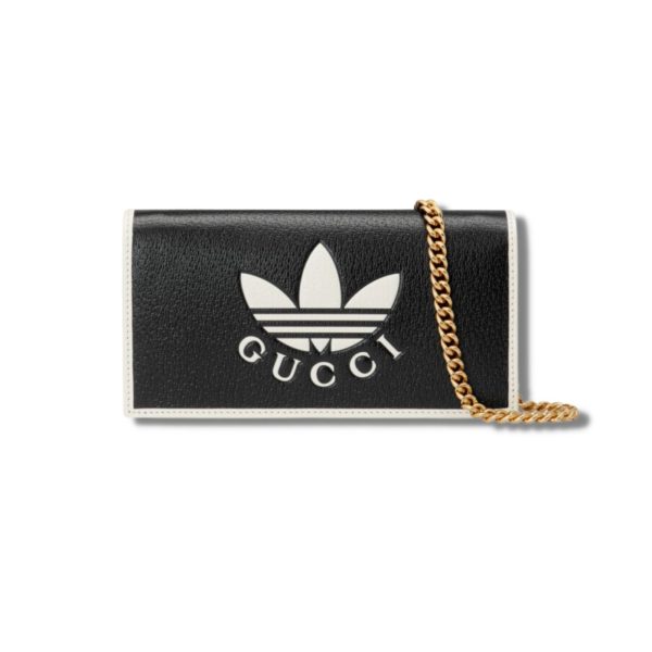 4 gucci x adidas ozweego wallet with chain black for women womens bags 75in19cm gg 621892 uz3bg 1057 9988