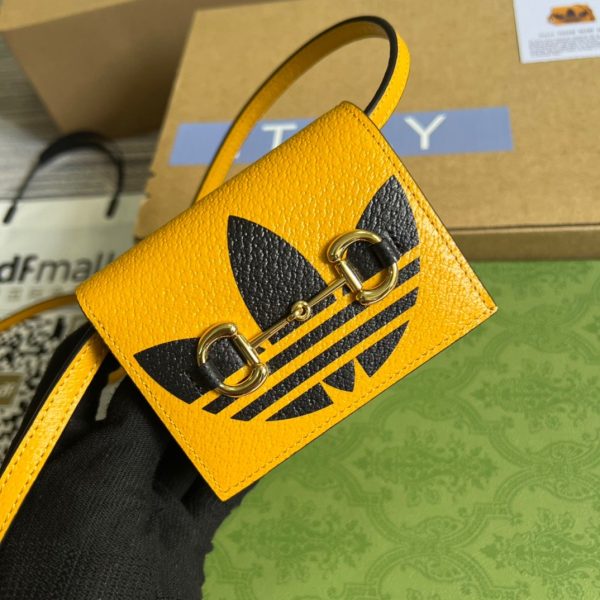 2 gucci x adidas card case with horsebit yellow for women womens bags 42in11cm gg 702248 dj24g 7673 9988