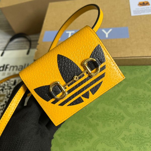 2 gucci x forum adidas card case with horsebit yellow for women womens bags 42in11cm gg 702248 dj24g 7673 9988