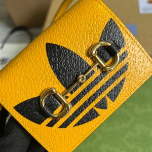 3 gucci x adidas card case with horsebit yellow for women womens bags 42in11cm gg 702248 dj24g 7673 9988