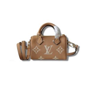 4 louis vuitton nano speedy monogram empreinte arizona beige cream for women womens handbags shoulder and crossbody bags 63in16cm lv m81457 9988