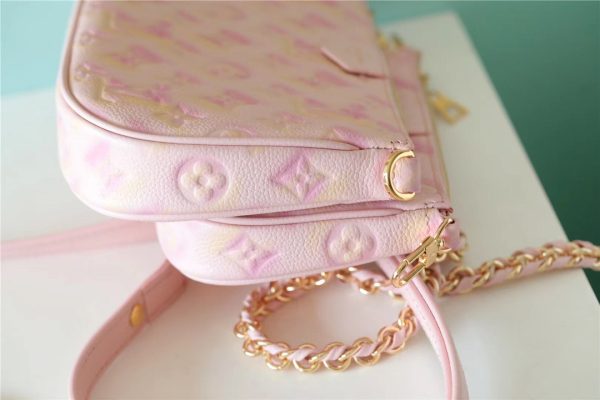 13 louis vuitton multi pochette accessoires monogram empreinte pink for women womens handbags 94in24cm lv m46093 9988