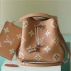 louis vuitton neonoe mm monogram empreinte arizona beige cream for women womens handbags 102in26cm lv m45808 9988