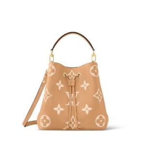 4 louis vuitton neonoe mm monogram empreinte arizona beige cream for women womens handbags 102in26cm lv m45808 9988