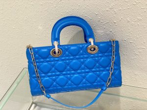 christian dior lady djoy bag blue for women womens handbags 26cm10in cd 9988