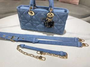 1 christian dior lady djoy bag blue for women womens handbags 26cm10in cd m0540wtja m928 9988