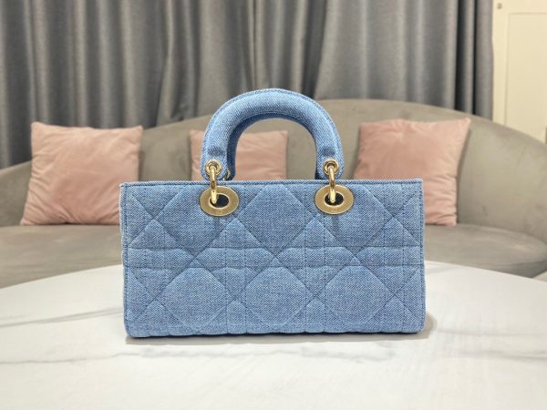 10 christian dior lady djoy bag blue for women womens handbags 26cm10in cd m0540wtja m928 9988