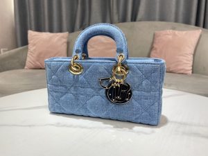 12 christian dior lady djoy bag blue for women womens handbags 26cm10in cd m0540wtja m928 9988