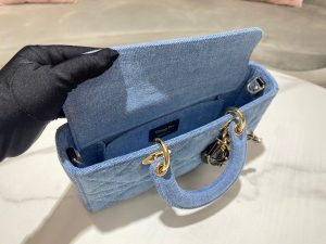 13 christian dior lady djoy bag blue for women womens handbags 26cm10in cd m0540wtja m928 9988