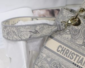 christian dior medium lady dlite bag grey for women womens handbags 24cm95in cd 9988