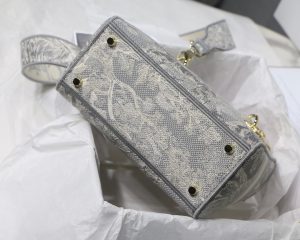 1 christian dior medium lady dlite bag grey for women womens handbags 24cm95in cd 9988