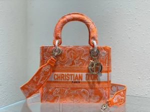 4 christian dior medium lady dlite bag orange for women womens handbags 24cm95in cd m0565oroc m057 9988
