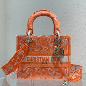 4 christian dior medium lady dlite bag orange for women womens handbags 24cm95in cd m0565oroc m057 9988
