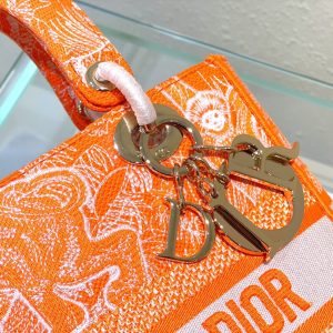 7 christian dior medium lady dlite bag orange for women womens handbags 24cm95in cd m0565oroc m057 9988