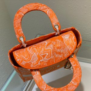 10 christian dior medium lady dlite bag orange for women womens handbags 24cm95in cd m0565oroc m057 9988