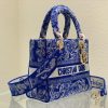 christian dior medium lady dlite bag blue for women womens handbags 24cm95in cd m0565oroc m808 9988