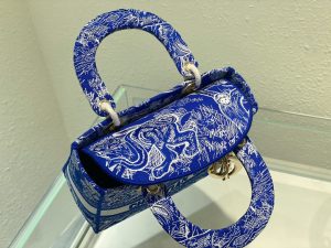 3 christian dior medium lady dlite bag energy blue for women womens handbags 24cm95in cd m0565Square m808 9988
