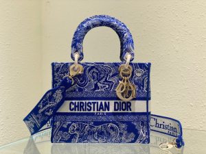 6 christian dior medium lady dlite bag energy blue for women womens handbags 24cm95in cd m0565Square m808 9988