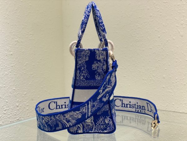 14 christian dior medium lady dlite bag energy blue for women womens handbags 24cm95in cd m0565Square m808 9988