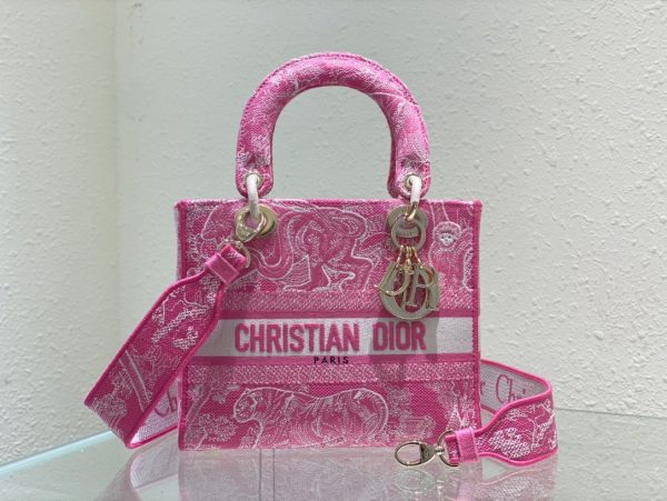 1 christian dior medium lady dlite bag everything pink for women womens handbags 24cm95in cd m0565oroc m956 9988