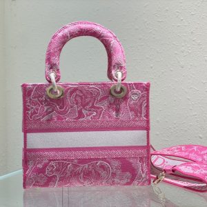 2 christian dior medium lady dlite bag everything pink for women womens handbags 24cm95in cd m0565oroc m956 9988