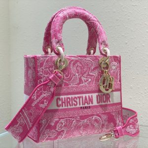 5 christian dior medium lady dlite bag everything pink for women womens handbags 24cm95in cd m0565oroc m956 9988