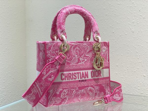 5 christian dior medium lady dlite bag everything pink for women womens handbags 24cm95in cd m0565oroc m956 9988