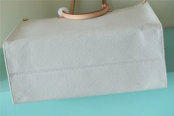 1 louis vuitton onthego gm monogram giant and raffia white pink for women womens handbags shoulder and crossbody bags 41cm161in lv 9988