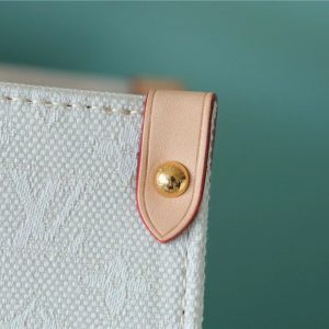 7 louis vuitton onthego gm monogram giant and raffia white pink for women womens handbags shoulder and crossbody bags 41cm161in lv 9988