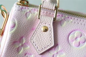 2 louis vuitton nano speedy monogram empreinte pink for women womens handbags shoulder and crossbody bags 16cm63in lv m81508 9988