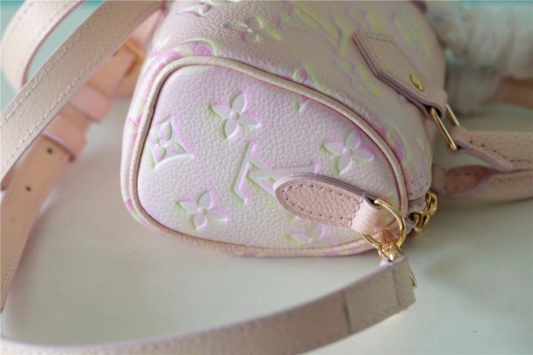 5 louis vuitton nano speedy monogram empreinte pink for women womens handbags shoulder and crossbody bags 16cm63in lv m81508 9988
